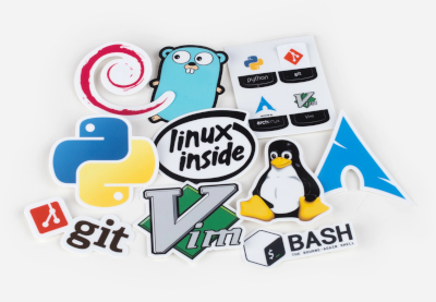 Vim editor shaped sticker