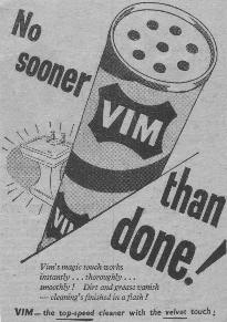 Vim B&W ad